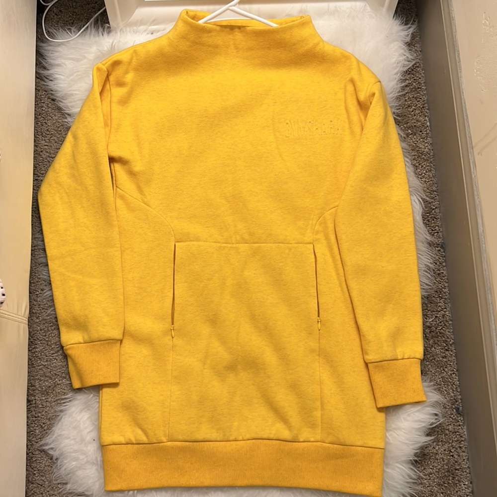 GYMSHARK SO SOFT SWEATER - Citrus Yellow Marl. Size XS